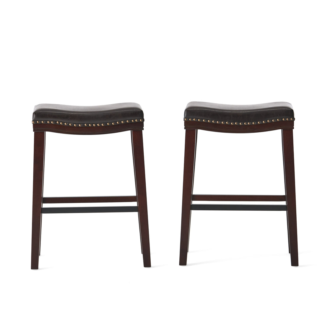 Saddle Stool Brown Leather