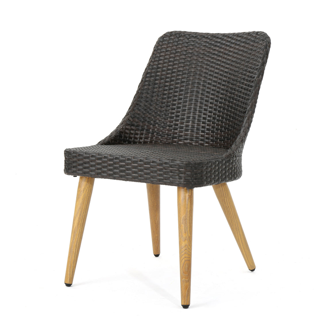 Delphi Dining Chair With Heat Transfer Legs Brown Multi Rattan