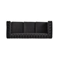 Sofa 3 Seater Black Velvet