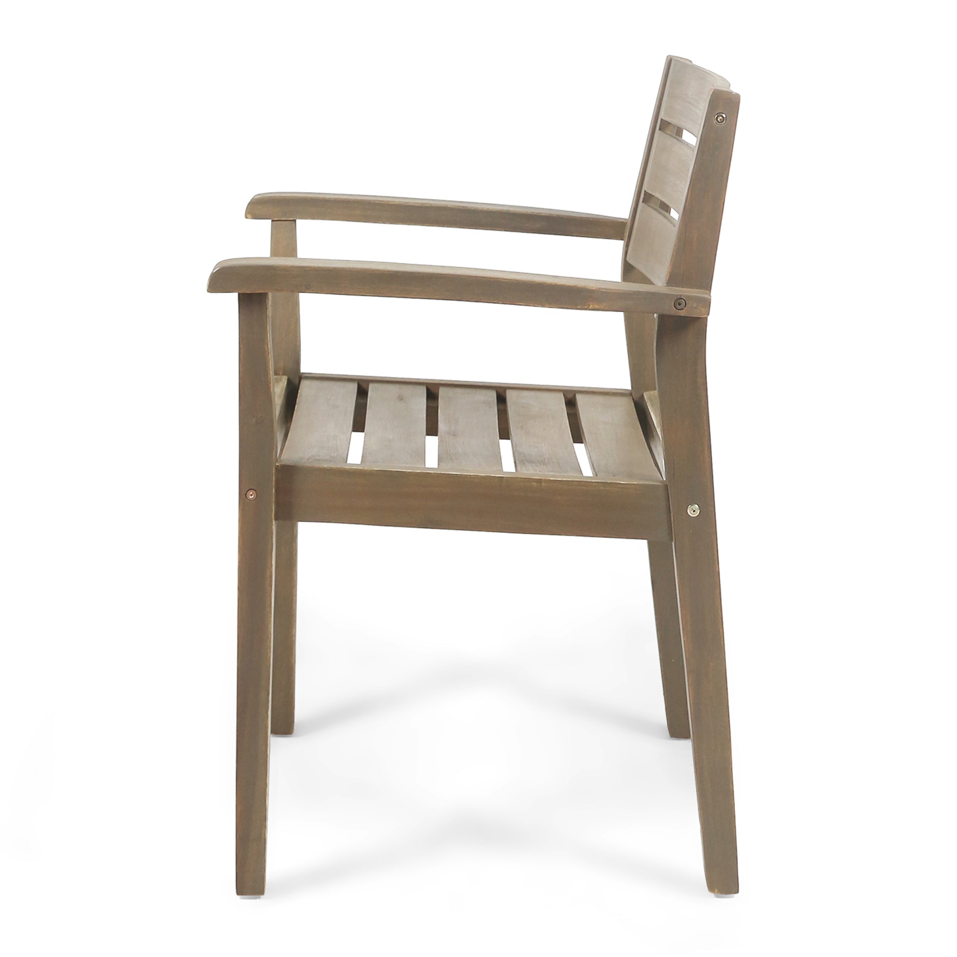 Stamford Dining Chair,Set Of 2 Grey Acacia Wood