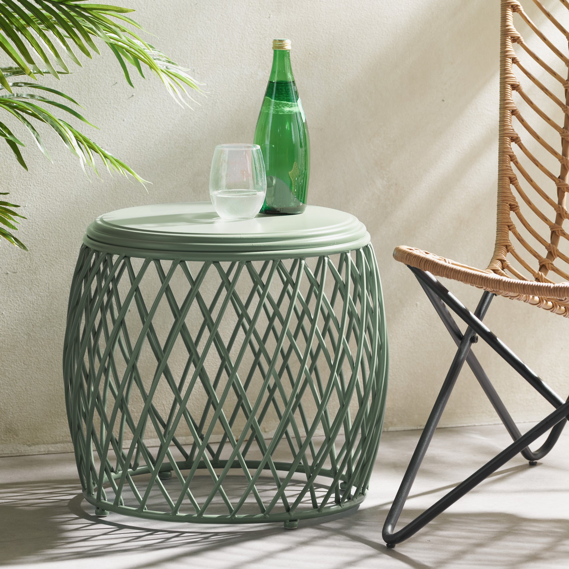 Alamera 19.75 Side Table Green Iron