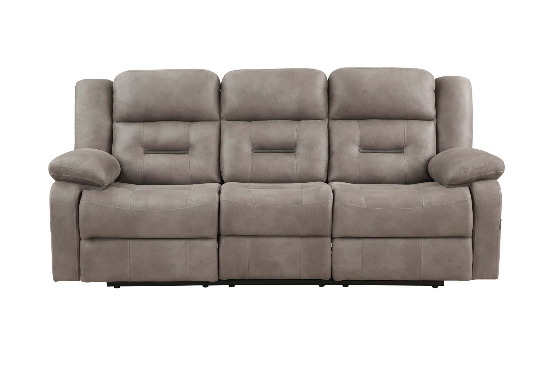 Abilene Manual Sofa Tan Tan Wood 3 Seat