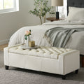 Guernsey Ottoman Ivory Velvet