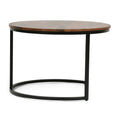 Coffee Table S 3 Black Natural Wood