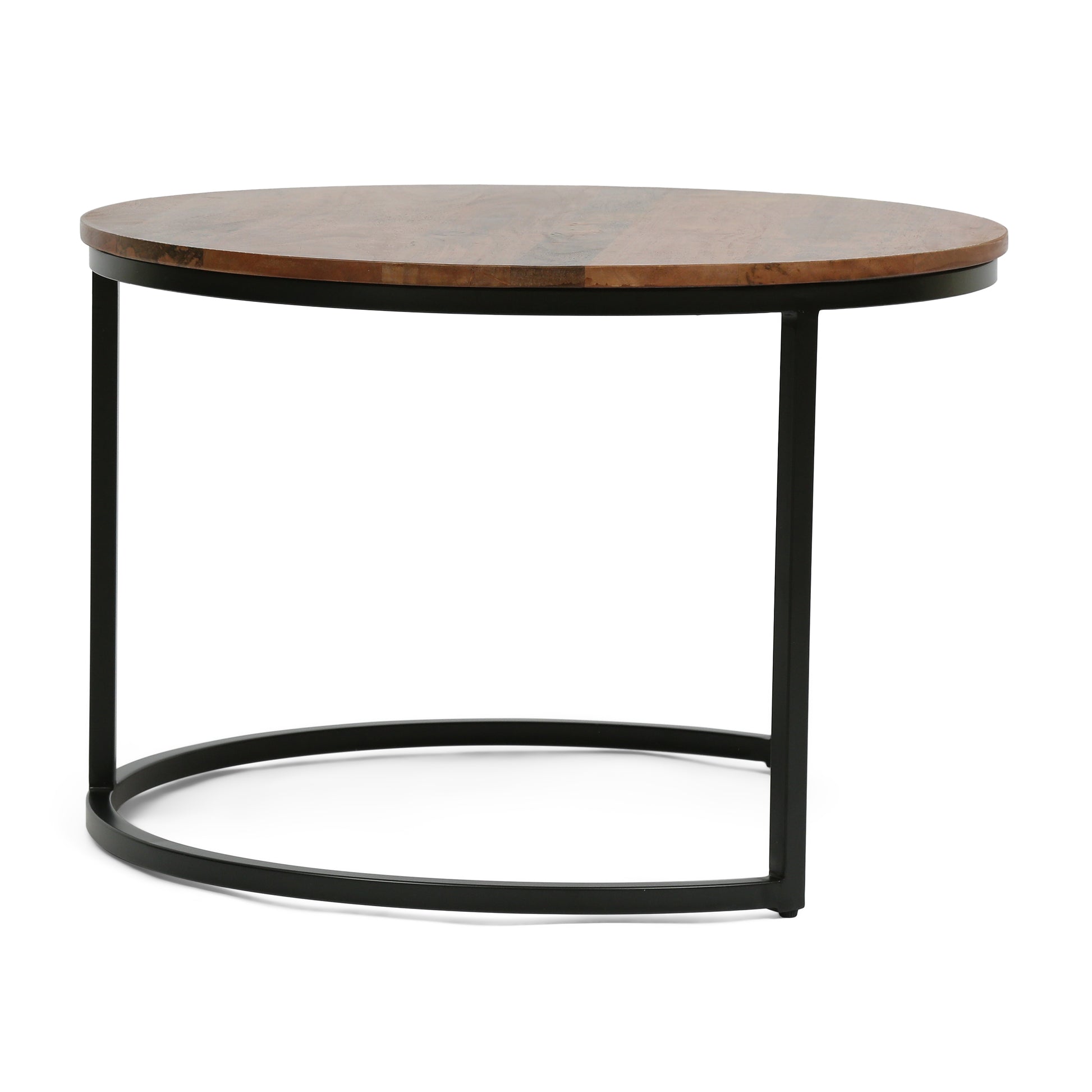 Coffee Table S 3 Black Natural Wood