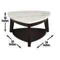 Francies 3 Piece Table Set White Marble White Marble