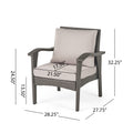 Honolulu Grey Club Chair 2 Grey Silver Pe Rattan Iron Waterproof Fabric