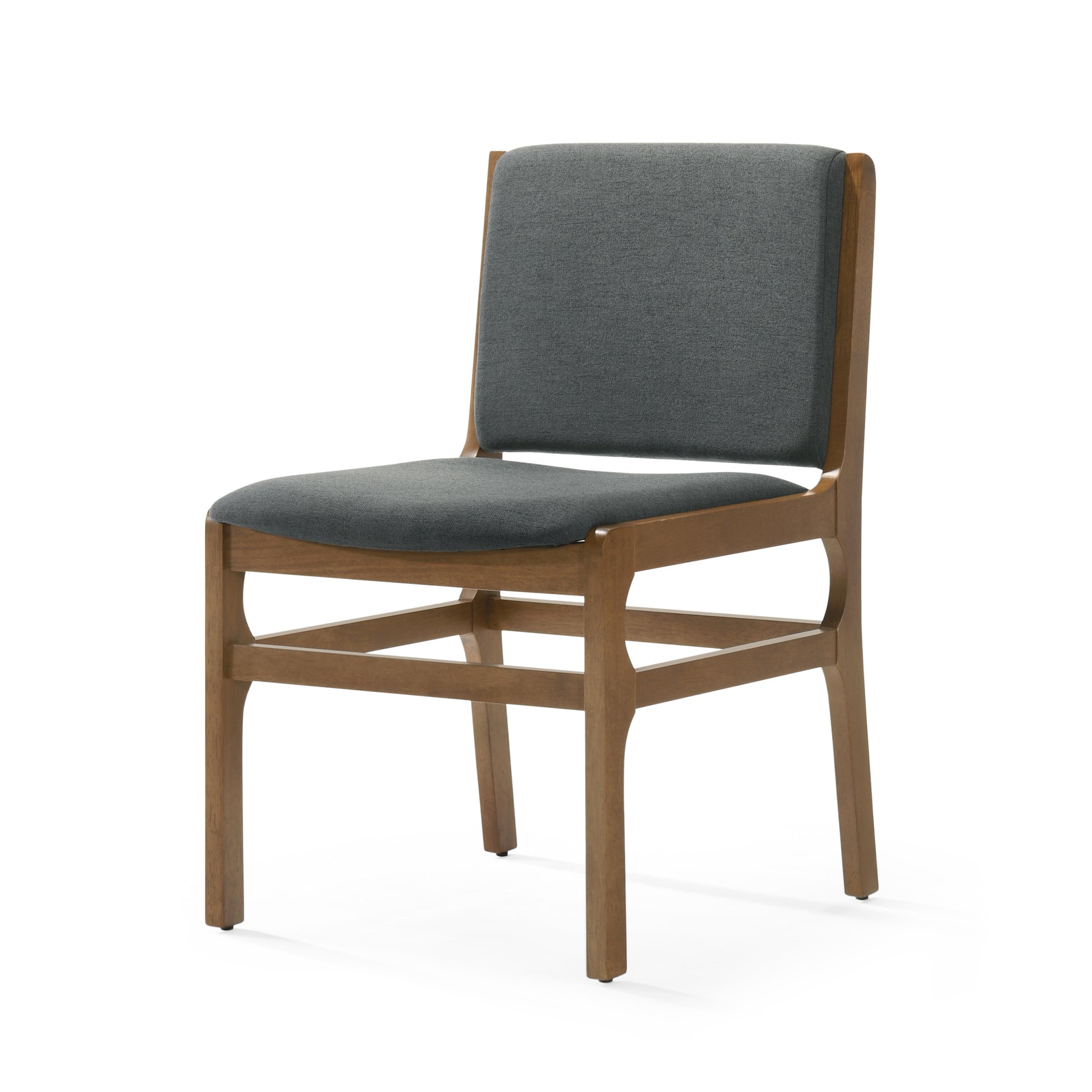 Dining Chair Dark Gray Fabric