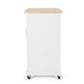 Kitchen Cart White Wood