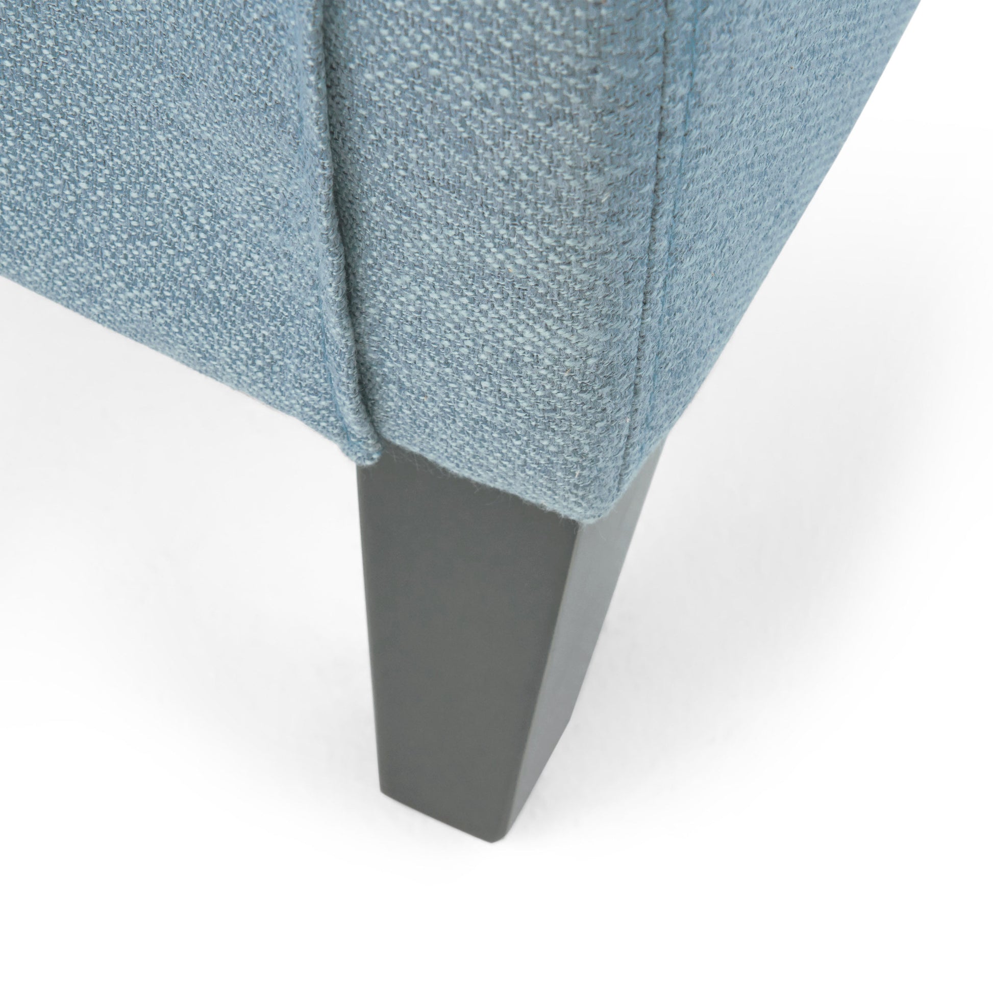 Push Back Recliner Light Blue Fabric