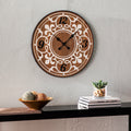 Aprille Round Wall Clock Natural Mdf