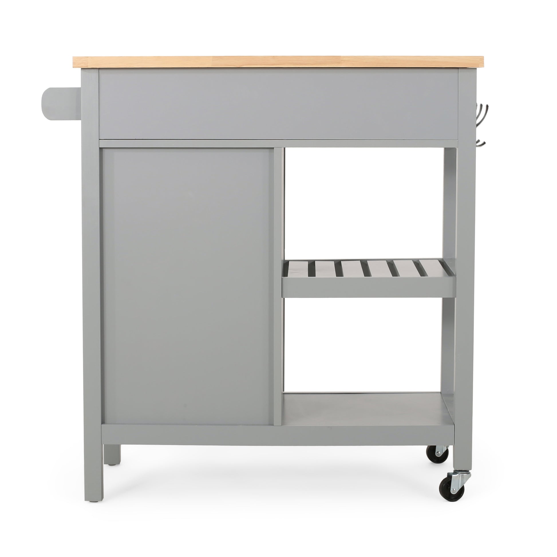 Kitchen Cart Grey Wood