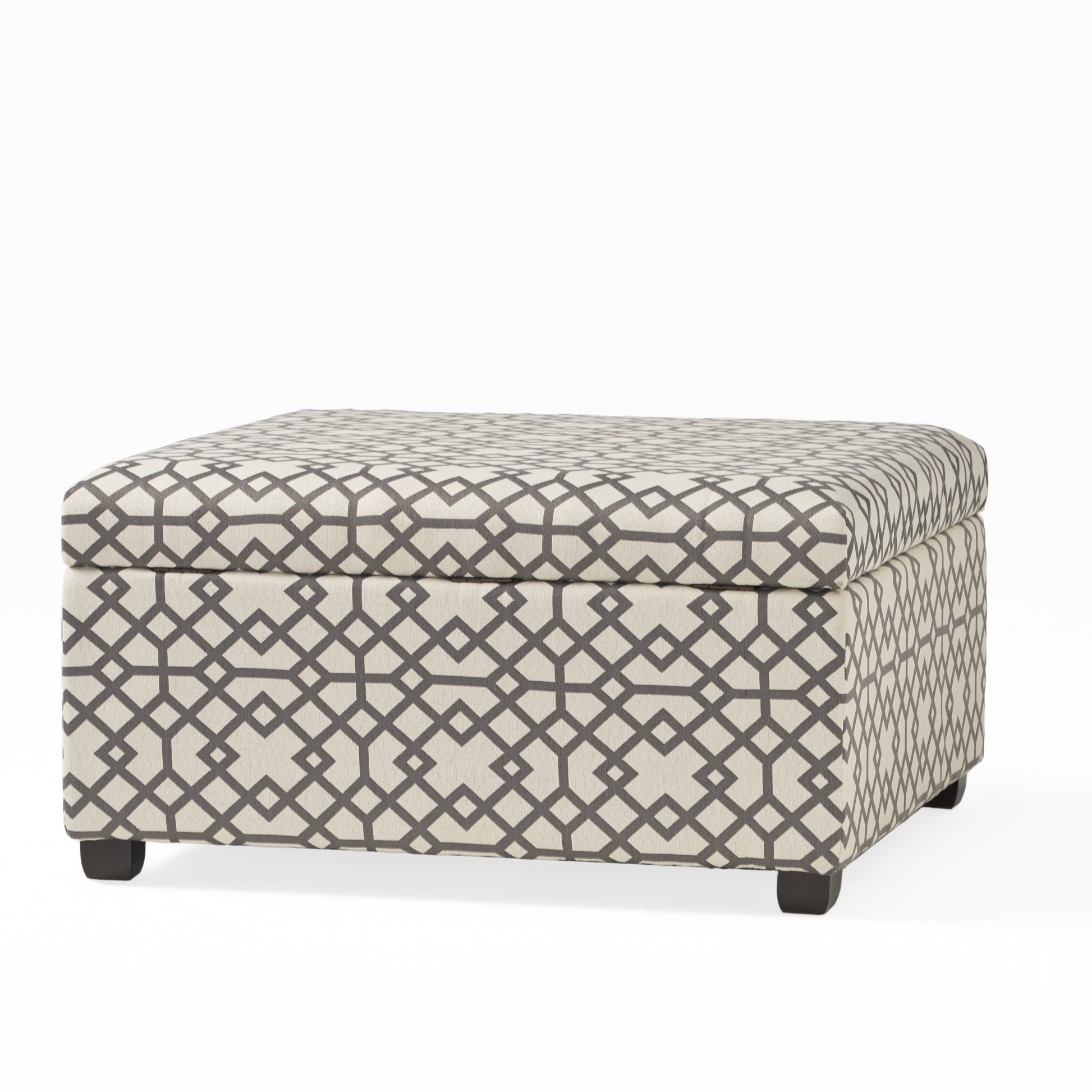 Richmond Storage Ottoman Grey Fabric