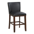 Tiffany Counter Chair Set Of 2 Black Black Wood