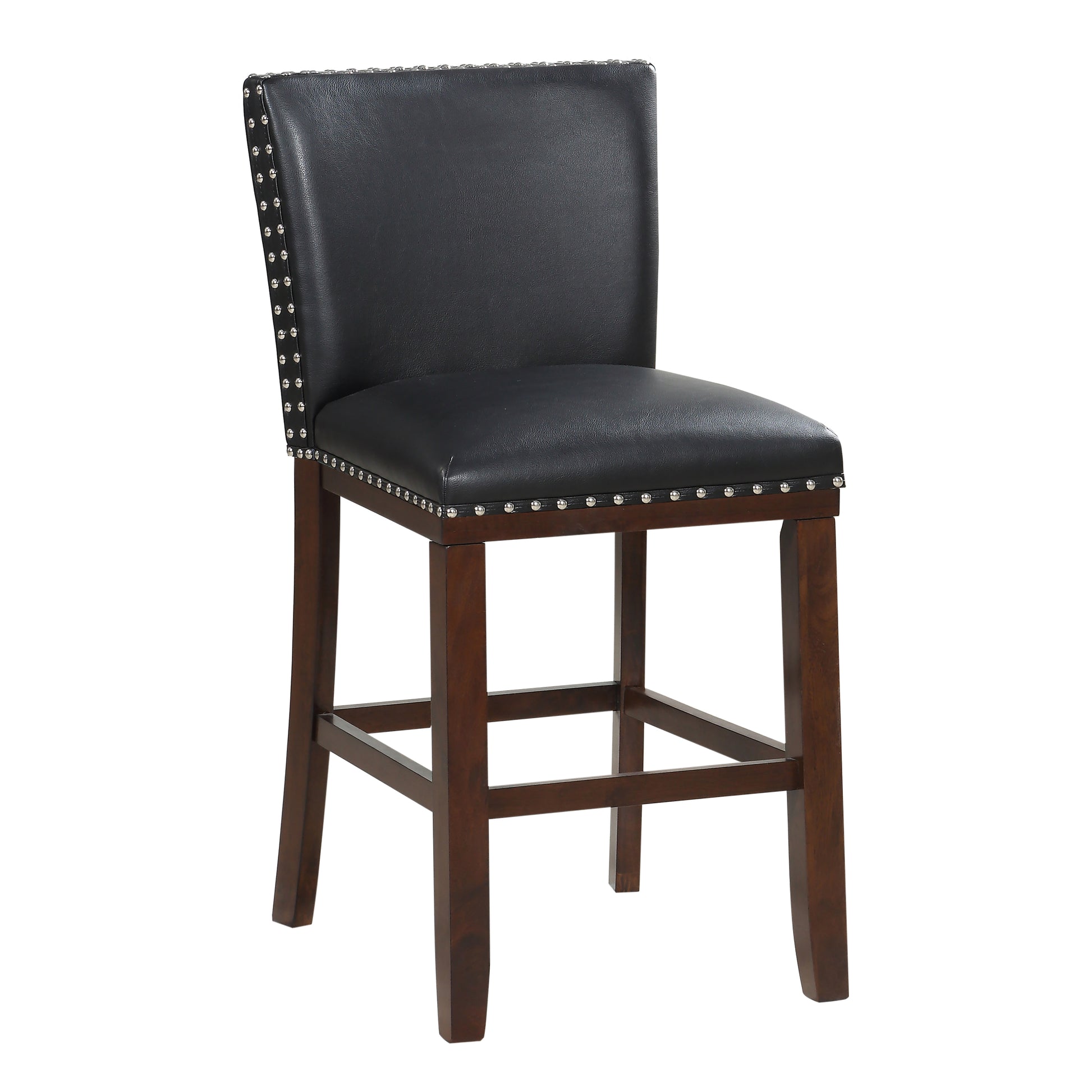 Tiffany Counter Chair Set Of 2 Black Black Wood