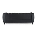 Miranda Velvet 3 Seater Sofa Black Velvet