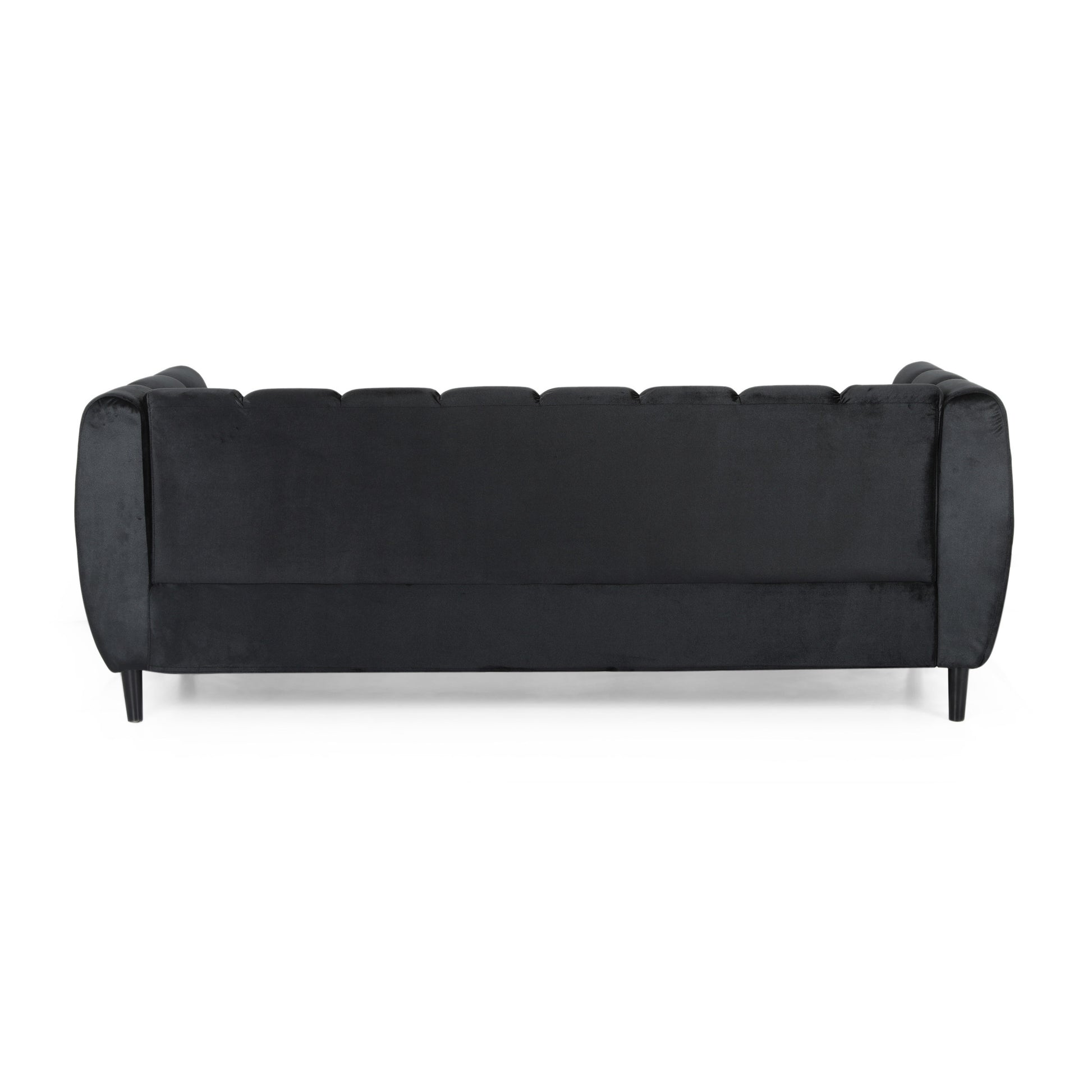 Miranda Velvet 3 Seater Sofa Black Velvet