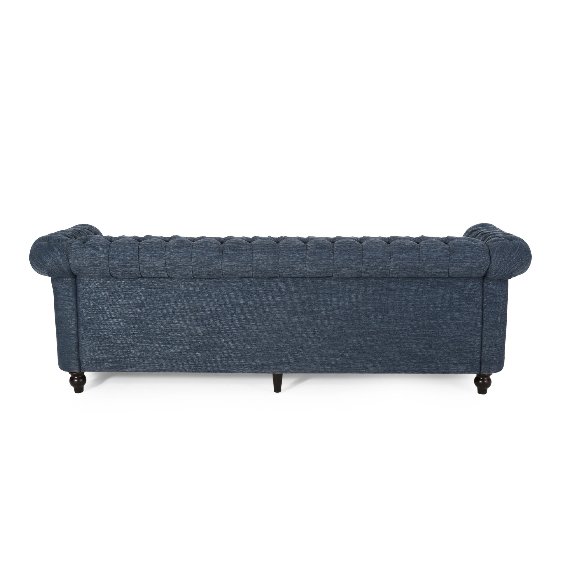 Sofa 3 Seater Navy Blue Fabric 3 Seat