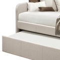 Fog Twin Upholstered Daybed With Trundle Box Spring Not Required Twin Fog Traditional Wood Fabric