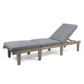 Ariana Kd Wood Chaise Lounge W Cushion Grey Wood Fabric