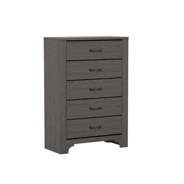 Junipe Brown 5 Drawer Chest Brown Engineered Wood