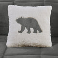 Plush To Sherpa Down Alternative Comforter Set King Charcoal Ivory Polyester