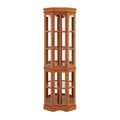 Corner Curio Cabinet With 5 Shelves And Lighting System, Oak E26 Light Bulb Not Included Oak Mdf