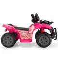 6V Kids Ride On Atv Car, Powered 4 Wheeler Quad W Music Horn Usb Mp3, 1.9 Mph Max Speed, Electric Vehicle Toy For Children 18 48 Months, Rosy Rosy Polypropylene