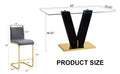 Table And Chair Set,Large Modern Minimalist Rectangular Glass Dining Table For 4 8 With 0.4