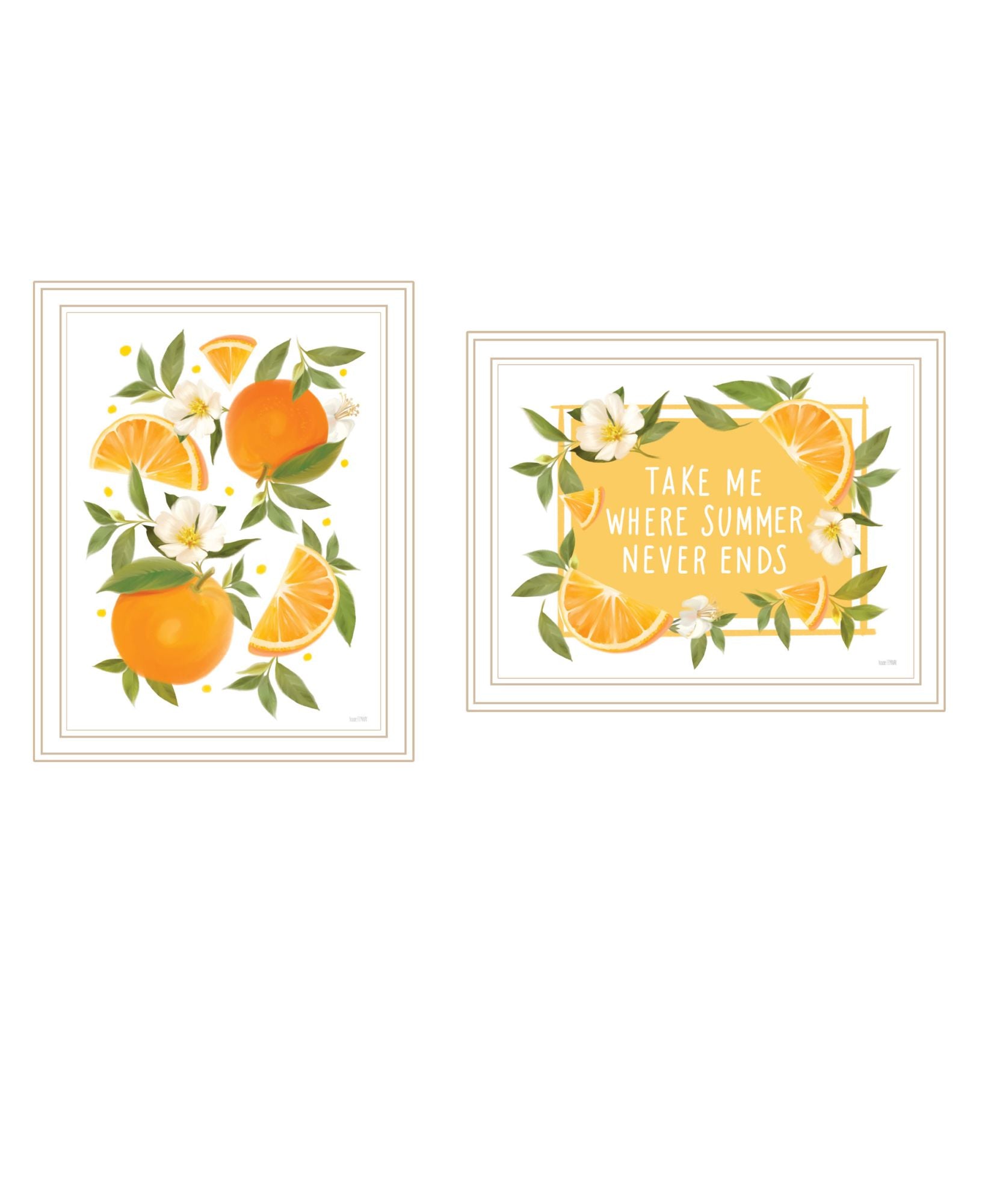 "Take Me Where Summer Never Ends So I Can Always Smell Orange Blossoms " Framed Wall Art For Living Room, Wall Art Print For Home Decor, Bedroom Wall Art By House Fenway Multicolor Wood Paper