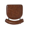 26''Retro Swivel Counter Stools Set Of 2,Brown Counter Stools With Iron Frame,Pu Sponge Cushion,Footrest,Suitable For Kitchen Bedroom Dining Room. Iron Brown Pu Kitchen Sponge Retro Set Of 2 Fiber