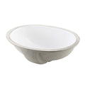 Dax Ceramic Oval Single Bowl Undermount Bathroom Basin White Ceramic