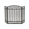 Fire Screen Black Gold Iron