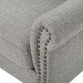 Accent Chair Grey Fabric