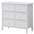 White 6 Drawer Dresser White Bedroom Wood