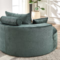 55''L Chenille Sponge Single Sofa,No Assembly Required,Fluffy Modern Sleeper Chair For Living Room, Bedroom, Lounge And Projection Room Not A Swivel Chair. Green Foam Chenille 1 Seat