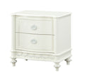 Dorothy Nightstand W 2 Drawers, Ivory Finish Bd02266 Ivory Wood