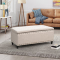 Storage Ottoman Wheat Fabric