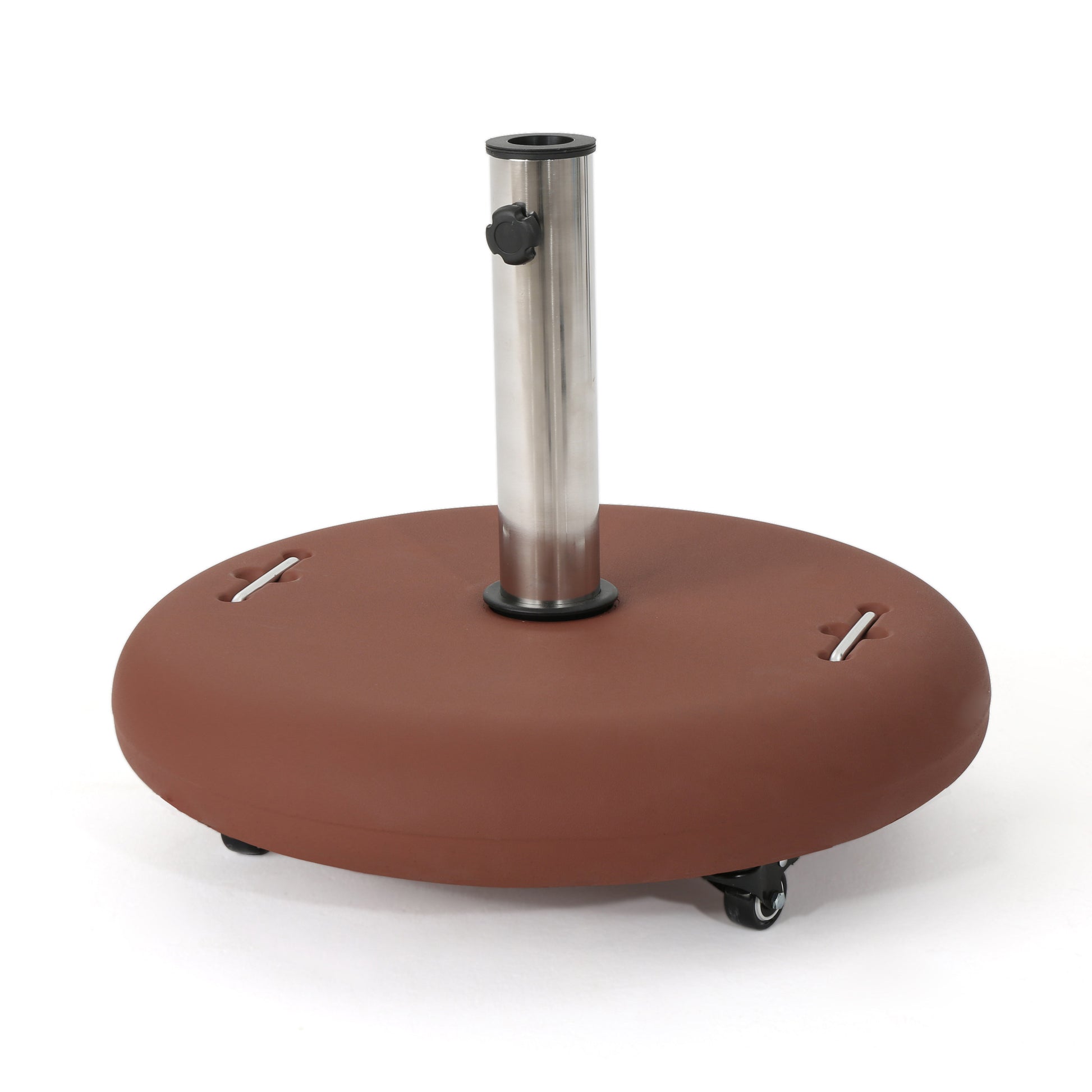 Wheelie Umbrella Base Round Terracotta Concrete