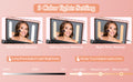 Portable Makeup Case With Led Mirror Travel Makeup Bag Cosmetic Organizer Box With Locks, Brush Holder, Dividers, Rechargeable, Rose Gold Rose Gold Aluminium Alloy