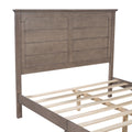 Farmhouse Wooden Platform Queen Size Bed With Panel Design Headboard And Footboard For Teenager, Ash Brown Queen Ash Brown Pine