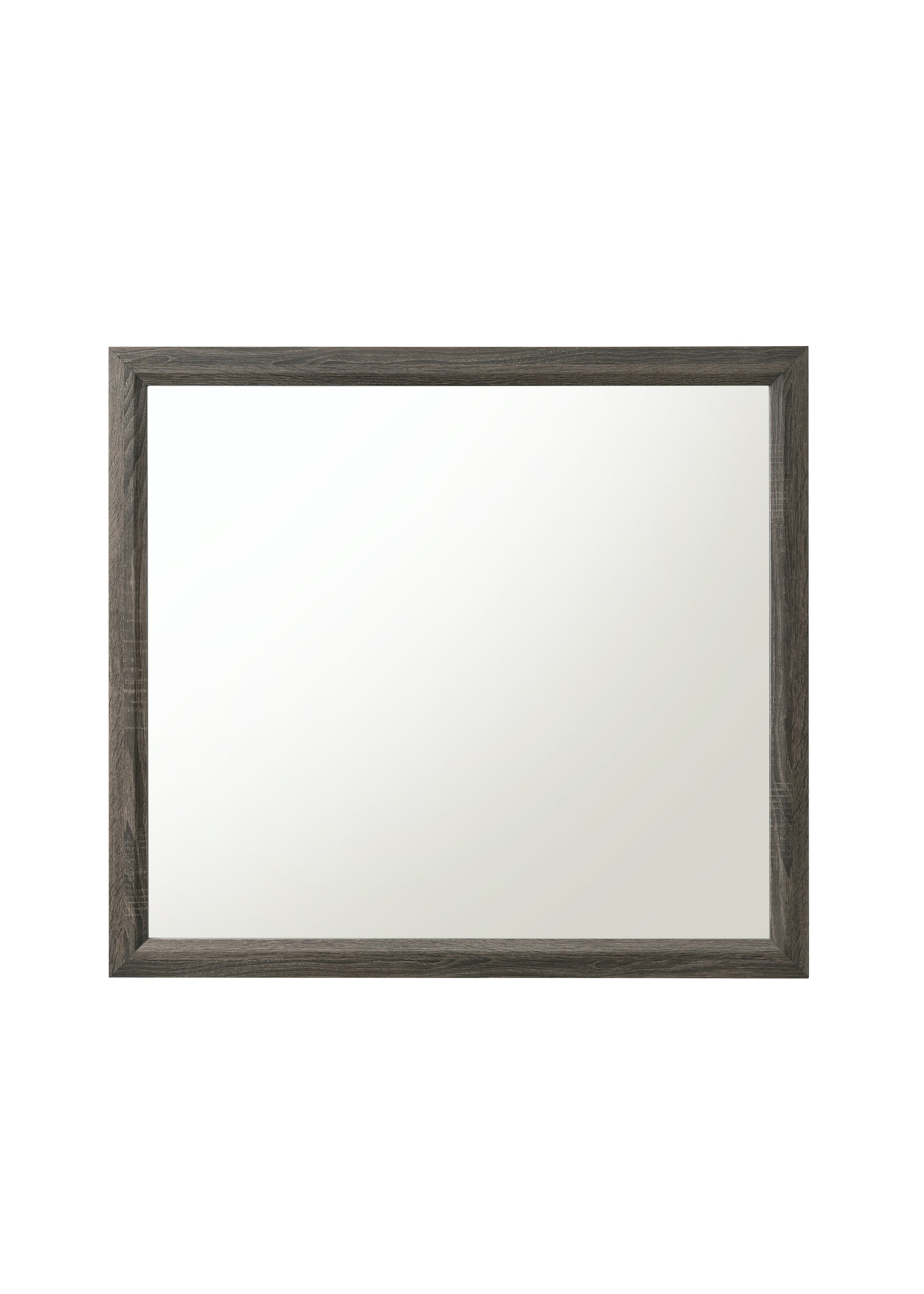 Valdemar Weathered Gray Finish Mirror Gray Mirror,Synthetic Wood