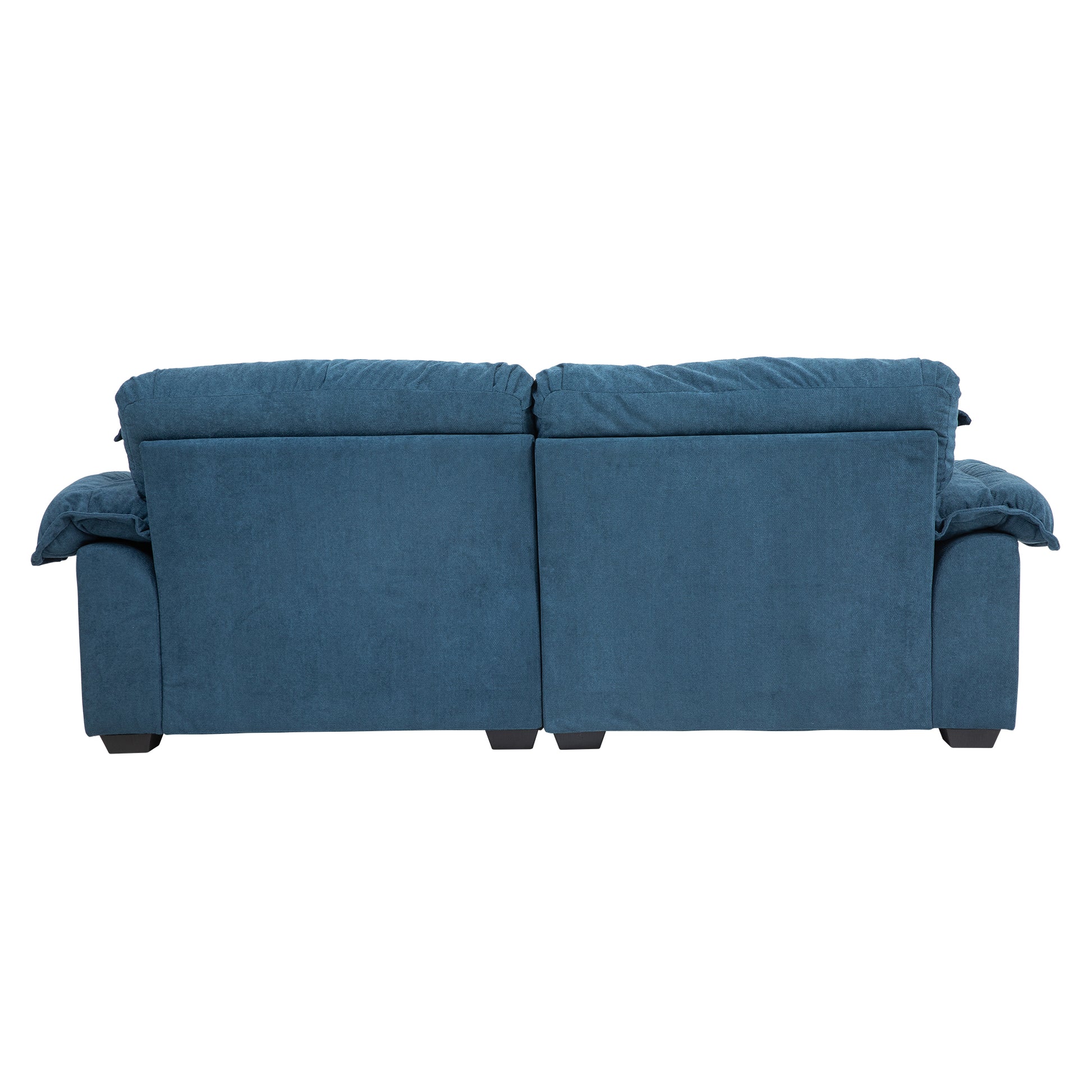 84" Chenille Recliner Sofa Small Sofa Loveseat Deep Seat Sofa Couch With 2 Throw Pillows & Memory Foam For Living Room Apartment Office Lounge Blue Blue Memory Foam Chenille,Upholstered 2 Seat