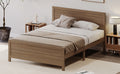 Wood Platform Bed Frame With Headboard, Mattress Foundation With Wood Slat Support, No Box Spring Needed, King Size, Walnut Box Spring Not Required King Walnut Wood Solid Wood Mdf