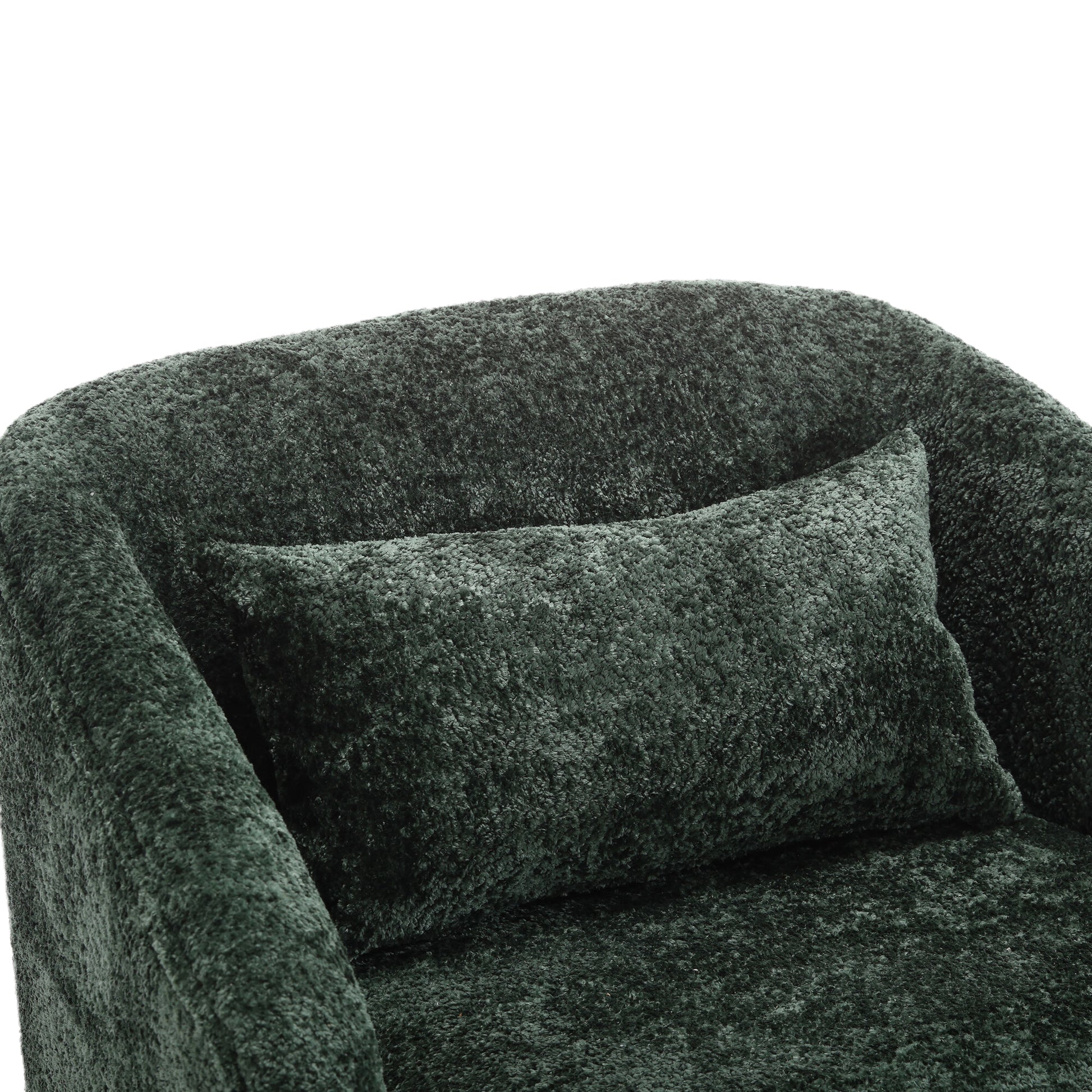 Coolmore Swivel Barrel Chair, Comfy Round Accent Sofa Chair For Living Room, 360 Degree Swivel Barrel Club Chair, Leisure Arm Chair For Nursery, Hotel, Bedroom, Office, Lounge Emerald Emerald Primary Living Space Foam Chenille