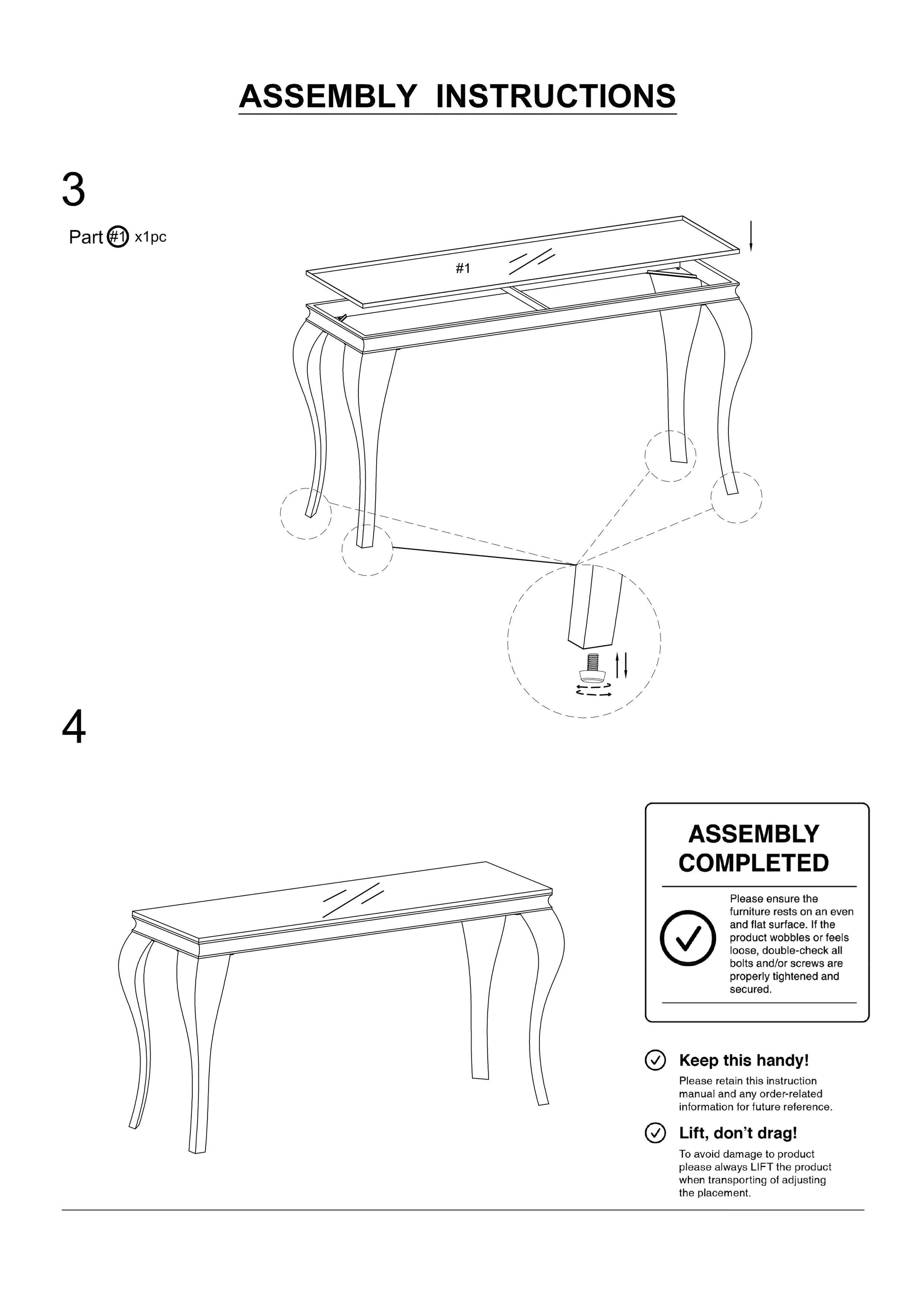 Glam Contemporary 1Pc Sofa Table White Glass Top Silver Color Table Living Room Stainless Steel Cabriole Style Legs Silver,White Primary Living Space Classic,Modern,Transitional Console Tables Rectangular Glass,Stainless Steel