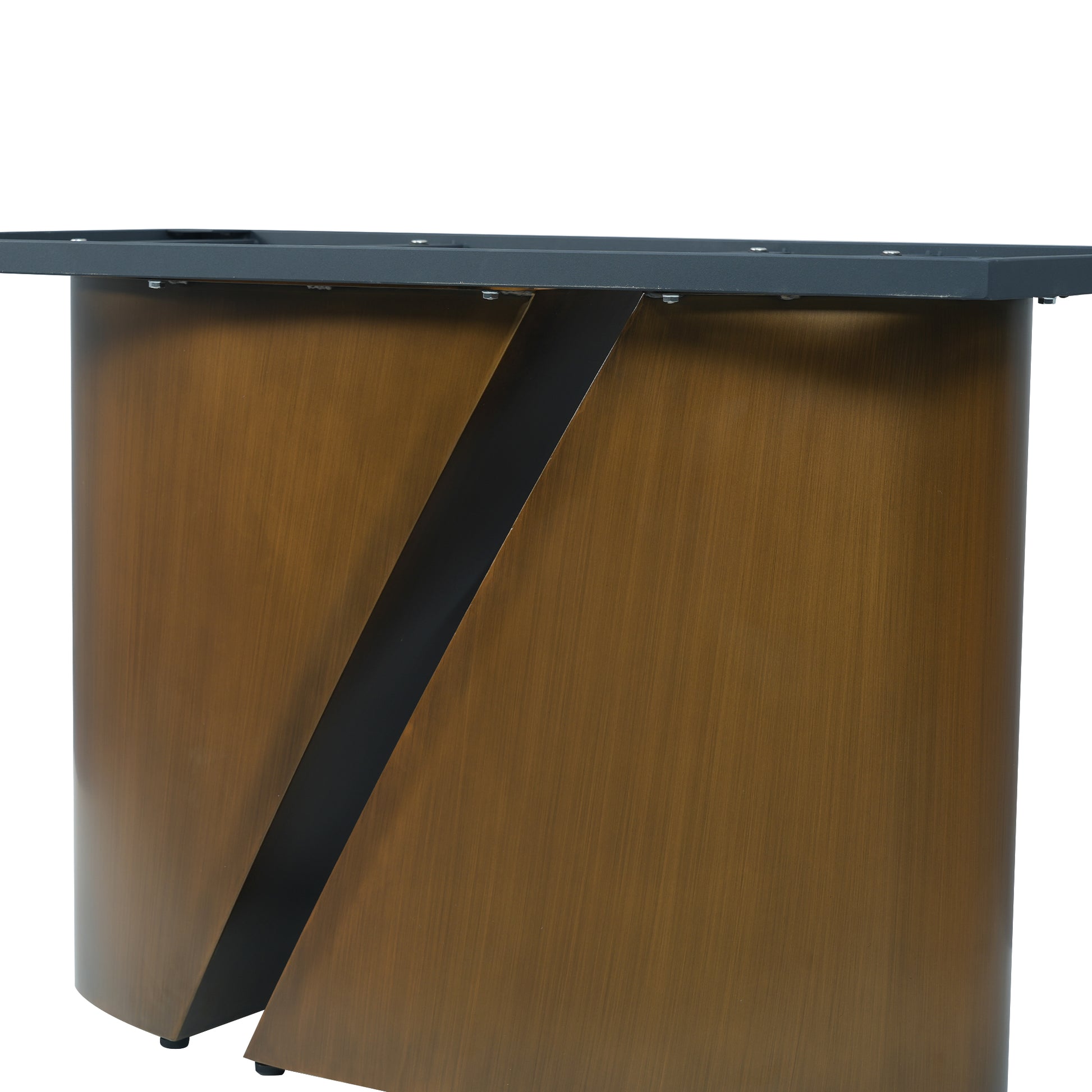 63 "Modern Artificial Stone White Panel Bronze Iron Metal Legs Can Accommodate 6 8 People Antique Brass,White Dining Room Metal Sintered Stone