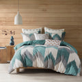 3 Piece Duvet Cover Mini Set King Multicolor Cotton