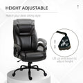 Vinsetto Big And Tall 400Lbs Executive Office Chair With Wide Seat, Computer Desk Chair With High Back Pu Leather Ergonomic Upholstery, Adjustable Height And Swivel Wheels, Brown Brown Faux Leather