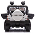 Licensed 2015 Land Rover Defender 90,24V Kids Ride On Xxl Car W Parents Control,2Wd,Four Wheel Suspension,Bluetooth,Mp3,Music,Power Display,Led Lights,Speeds 1.86 3.11Mph For Kids 3 7. White Polypropylene